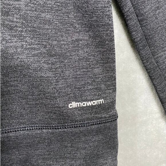 Women’s Medium Hoodie Adidas Climawarm Pullover Logo Activewear Sweatshirt Gray - Picture 8 of 11
